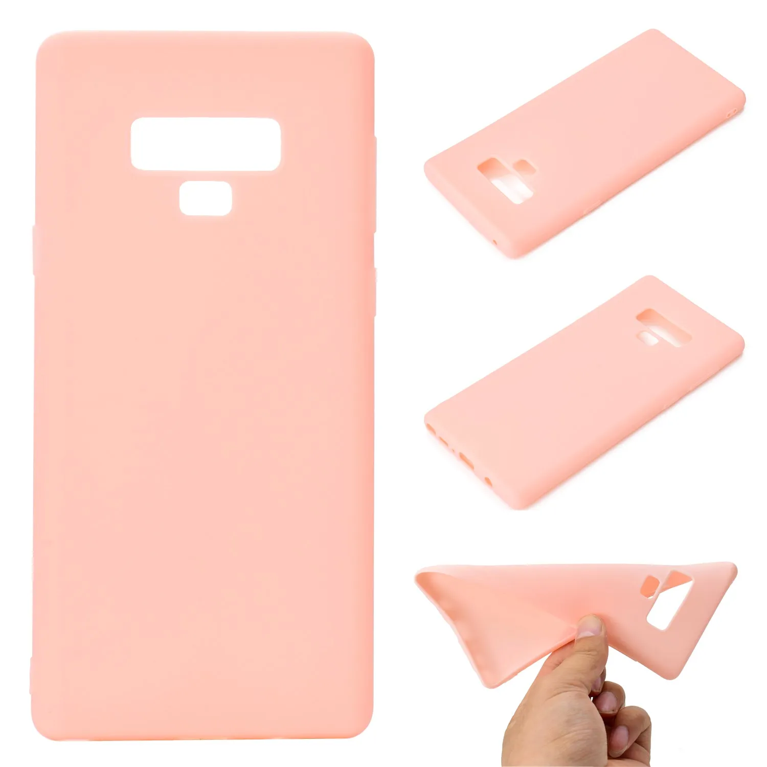 for Samsung NOTE 9 Cute Candy Color Matte TPU Anti-scratch Non-slip Protective Cover Back Case red