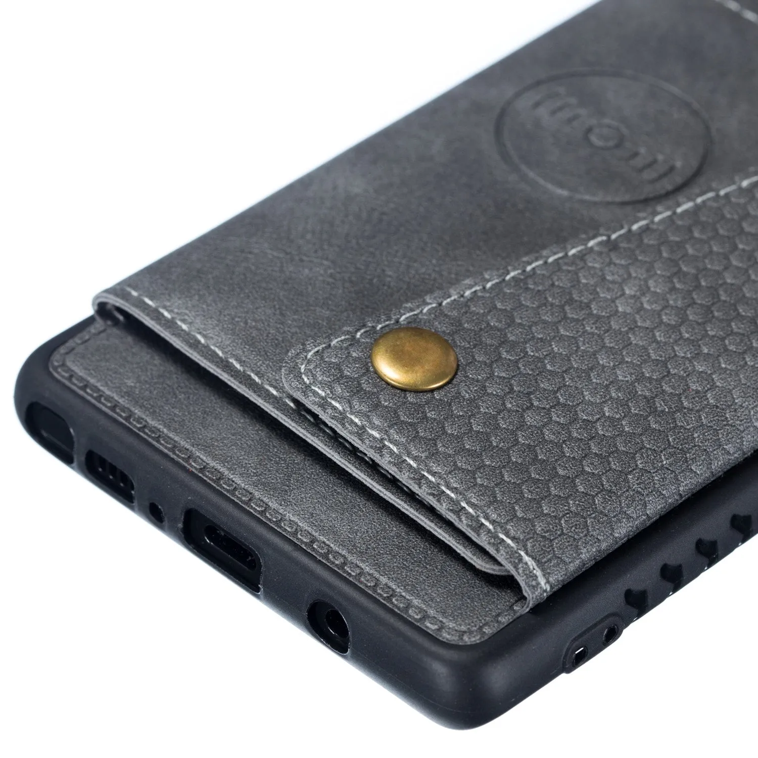 For Samsung NOTE 9 Phone Case Protective Back Cover with Card Holder Bracket gray_Samsung NOTE 9