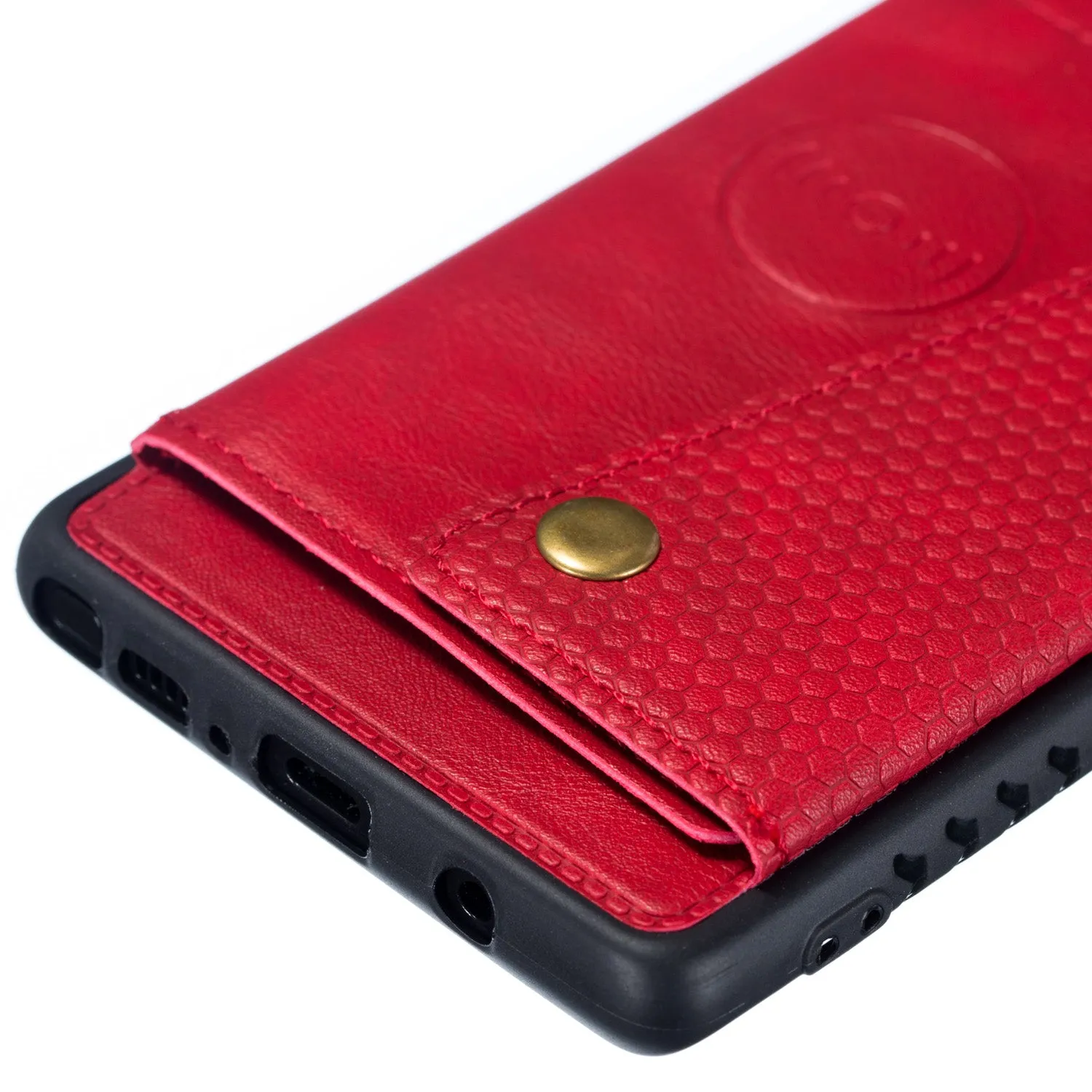 For Samsung NOTE 9 Phone Case Protective Back Cover with Card Holder Bracket red_Samsung NOTE 9