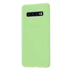 For Samsung S10/S10E/S10 Plus Cellphone Case Precise Cutouts Simple Profile Soft TPU Mobile Phone Shell Fluorescent green
