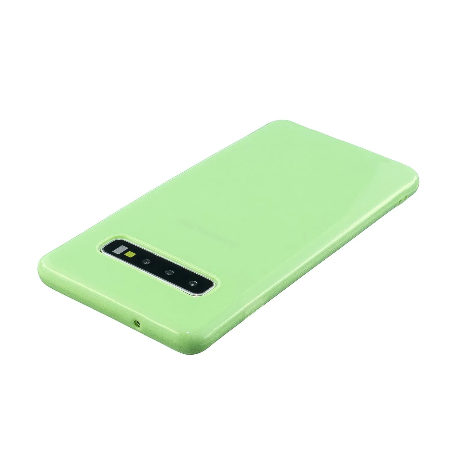 For Samsung S10/S10E/S10 Plus Cellphone Case Precise Cutouts Simple Profile Soft TPU Mobile Phone Shell Fluorescent green