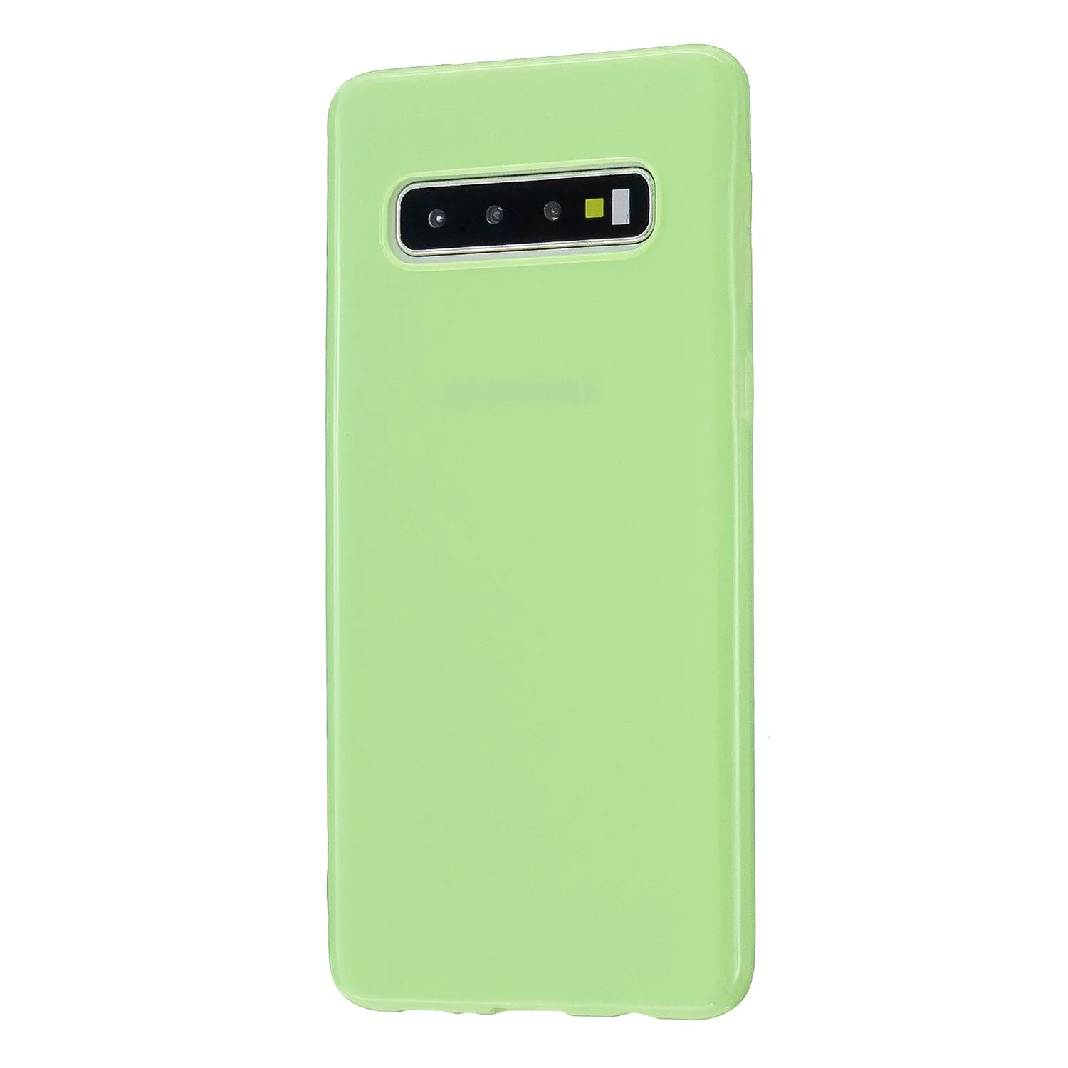For Samsung S10/S10E/S10 Plus Cellphone Case Precise Cutouts Simple Profile Soft TPU Mobile Phone Shell Fluorescent green