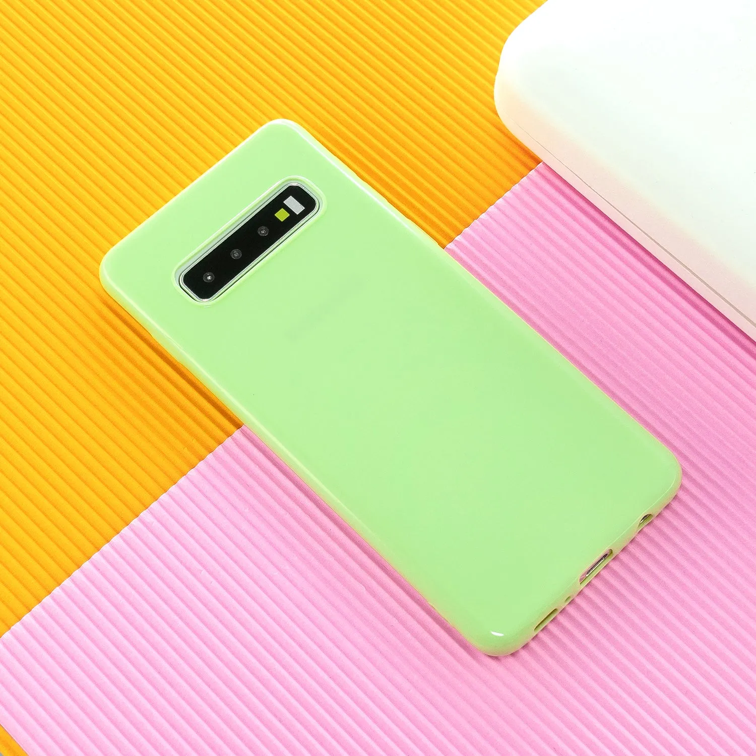 For Samsung S10/S10E/S10 Plus Cellphone Case Precise Cutouts Simple Profile Soft TPU Mobile Phone Shell Rose red