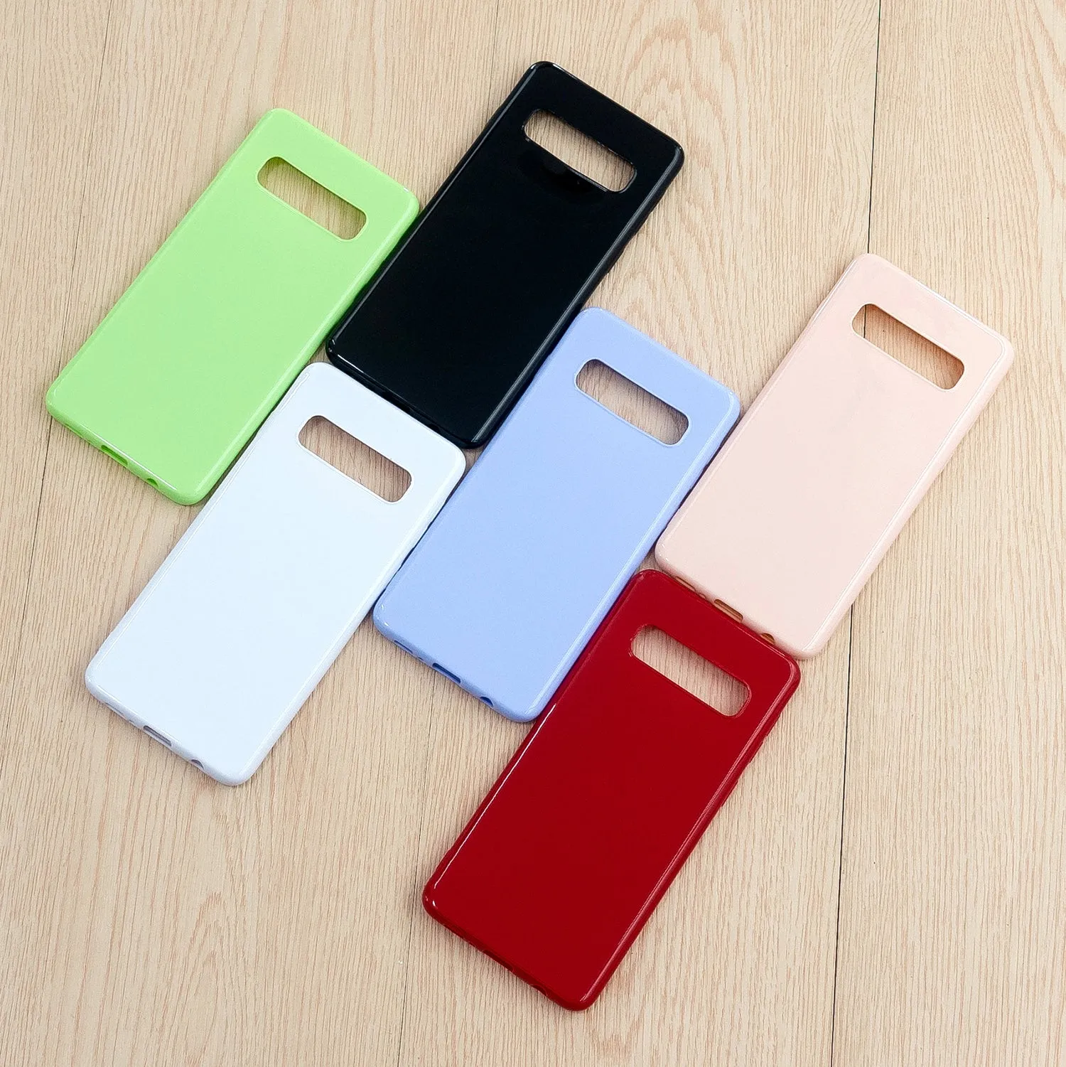 For Samsung S10/S10E/S10 Plus Cellphone Case Precise Cutouts Simple Profile Soft TPU Mobile Phone Shell Rose red