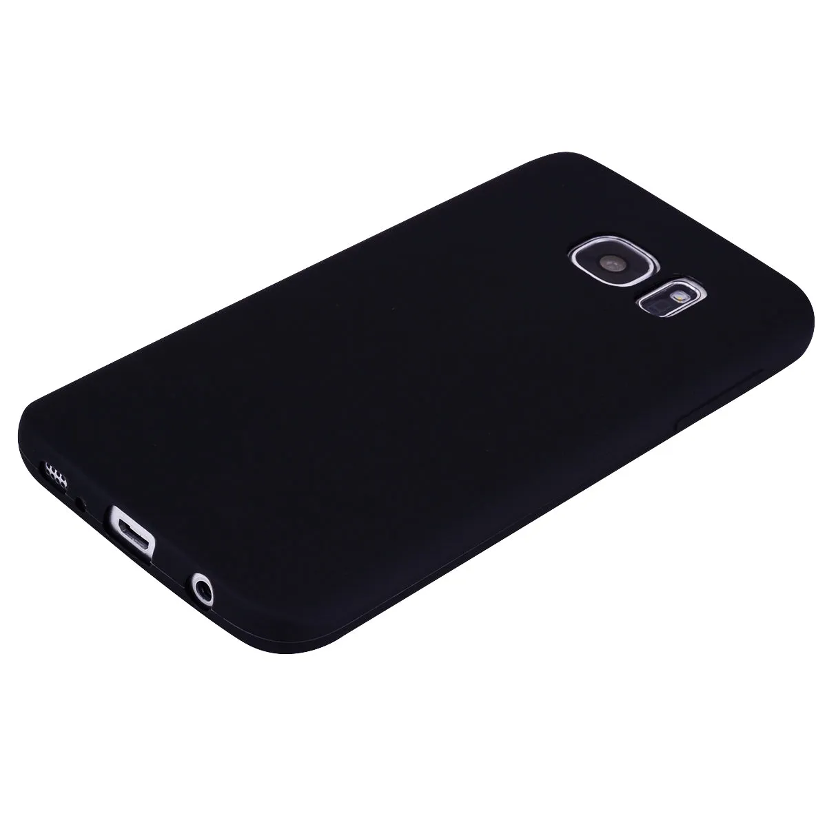 for Samsung S7 edge Cute Candy Color Matte TPU Anti-scratch Non-slip Protective Cover Back Case black