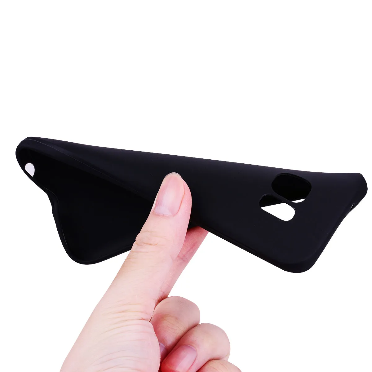 for Samsung S7 edge Cute Candy Color Matte TPU Anti-scratch Non-slip Protective Cover Back Case black