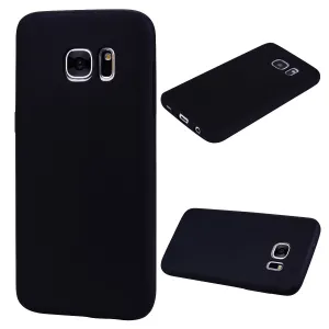 for Samsung S7 edge Cute Candy Color Matte TPU Anti-scratch Non-slip Protective Cover Back Case black