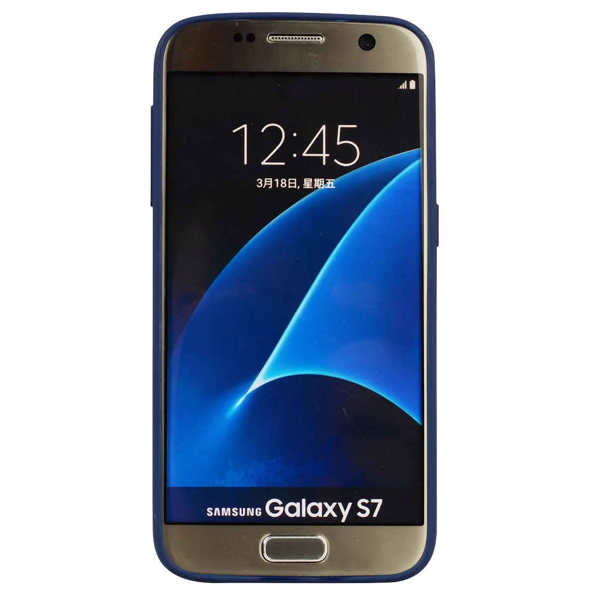 for Samsung S7 edge Cute Candy Color Matte TPU Anti-scratch Non-slip Protective Cover Back Case Navy