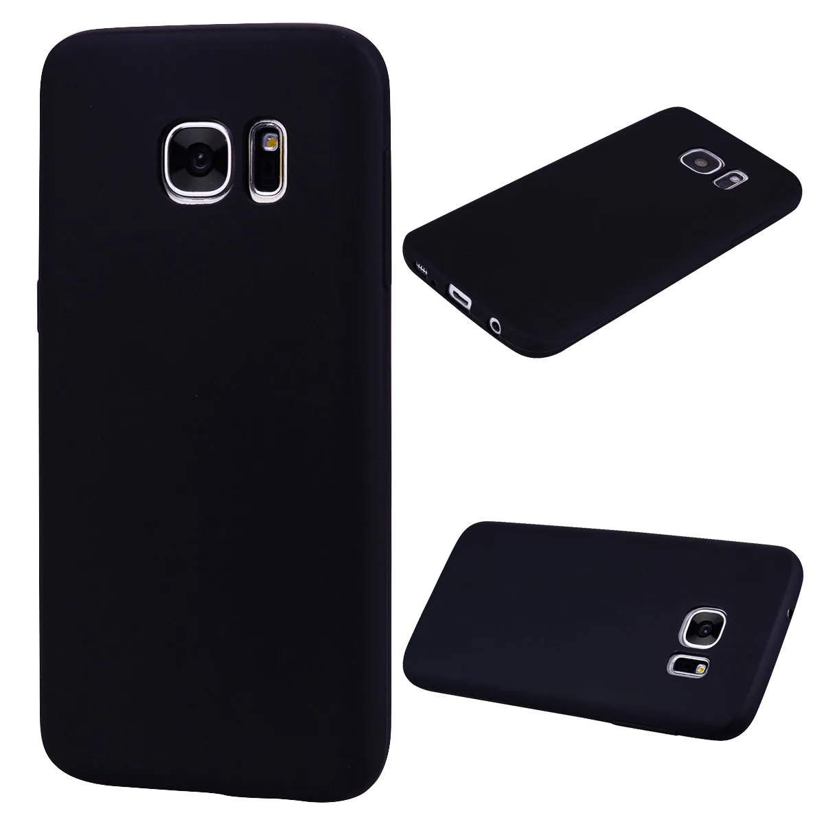 for Samsung S7 edge Cute Candy Color Matte TPU Anti-scratch Non-slip Protective Cover Back Case red