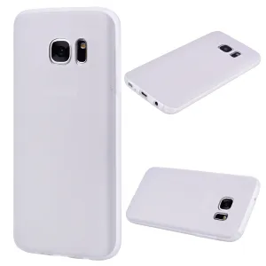for Samsung S7 edge Cute Candy Color Matte TPU Anti-scratch Non-slip Protective Cover Back Case white
