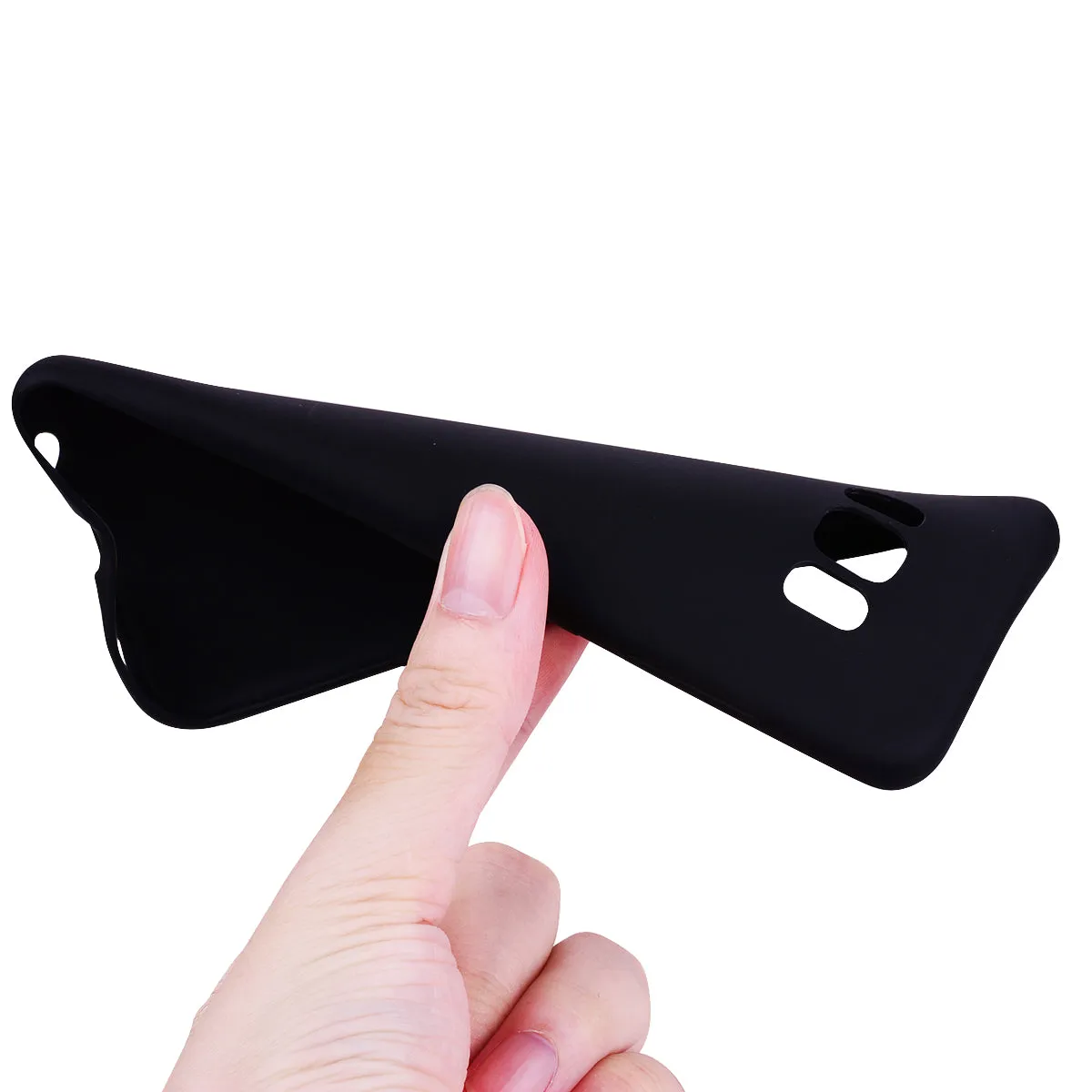 for Samsung S8 Lovely Candy Color Matte TPU Anti-scratch Non-slip Protective Cover Back Case black