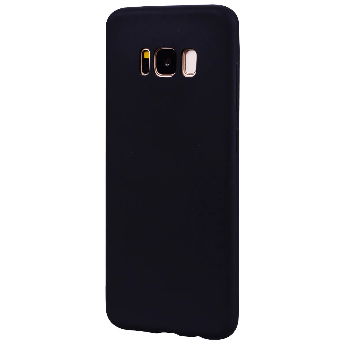 for Samsung S8 Lovely Candy Color Matte TPU Anti-scratch Non-slip Protective Cover Back Case black