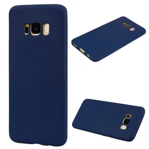 for Samsung S8 Lovely Candy Color Matte TPU Anti-scratch Non-slip Protective Cover Back Case Navy