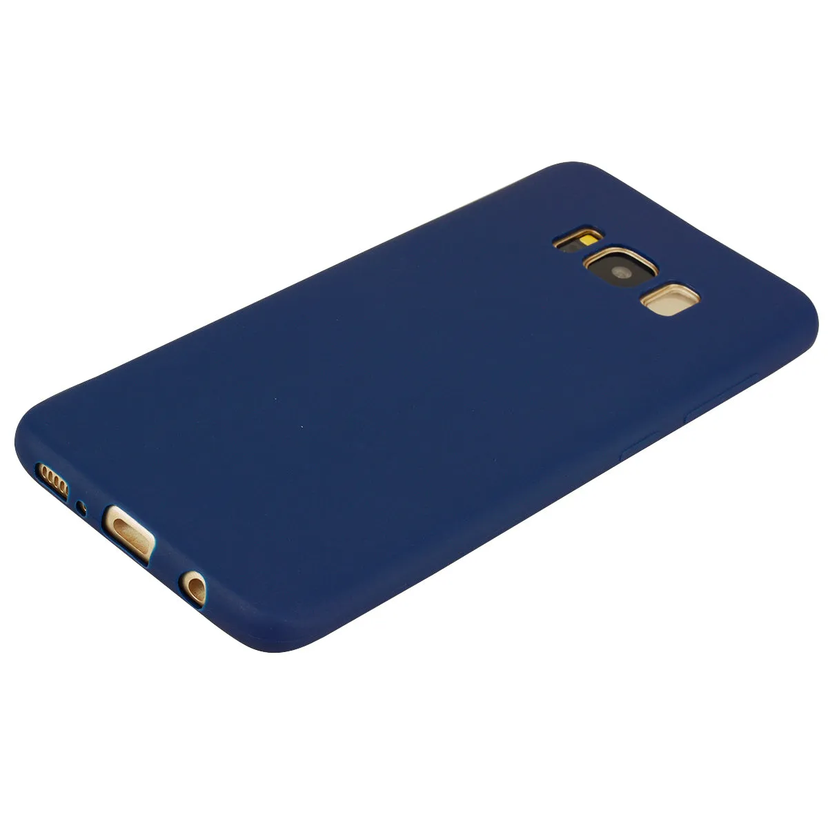 for Samsung S8 Lovely Candy Color Matte TPU Anti-scratch Non-slip Protective Cover Back Case Navy