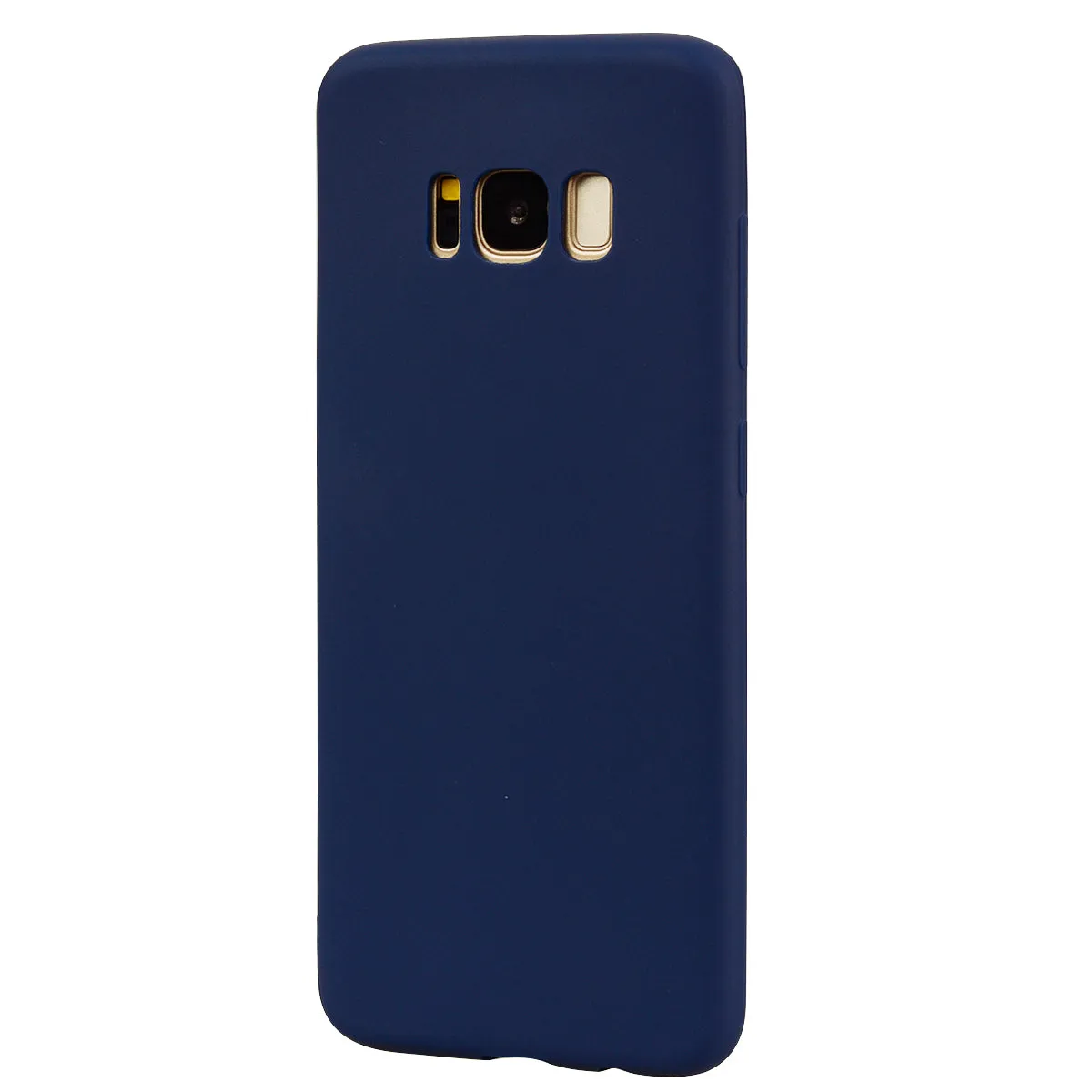 for Samsung S8 Lovely Candy Color Matte TPU Anti-scratch Non-slip Protective Cover Back Case Navy