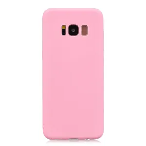 for Samsung S8 plus Lovely Candy Color Matte TPU Anti-scratch Non-slip Protective Cover Back Case dark pink