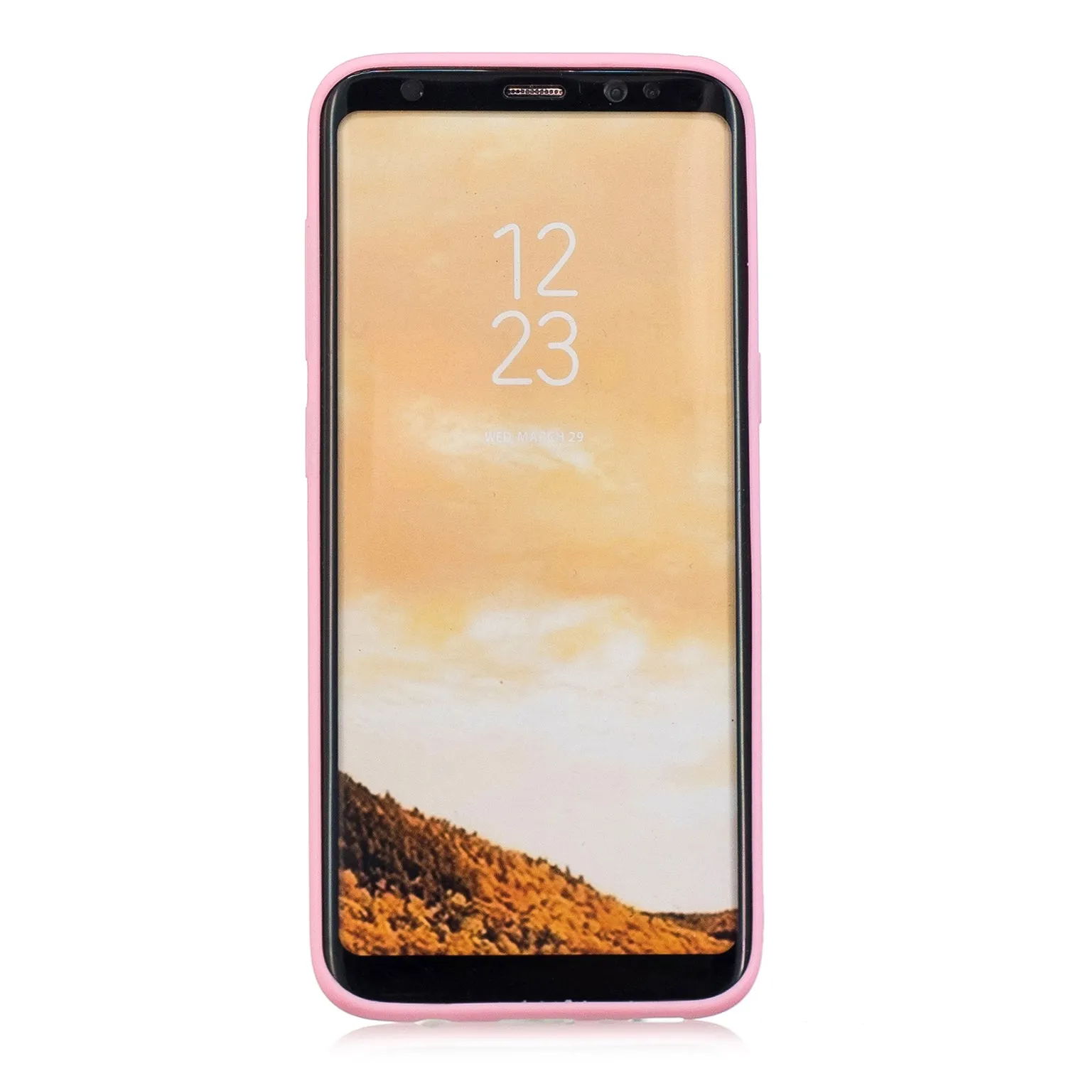 for Samsung S8 plus Lovely Candy Color Matte TPU Anti-scratch Non-slip Protective Cover Back Case dark pink