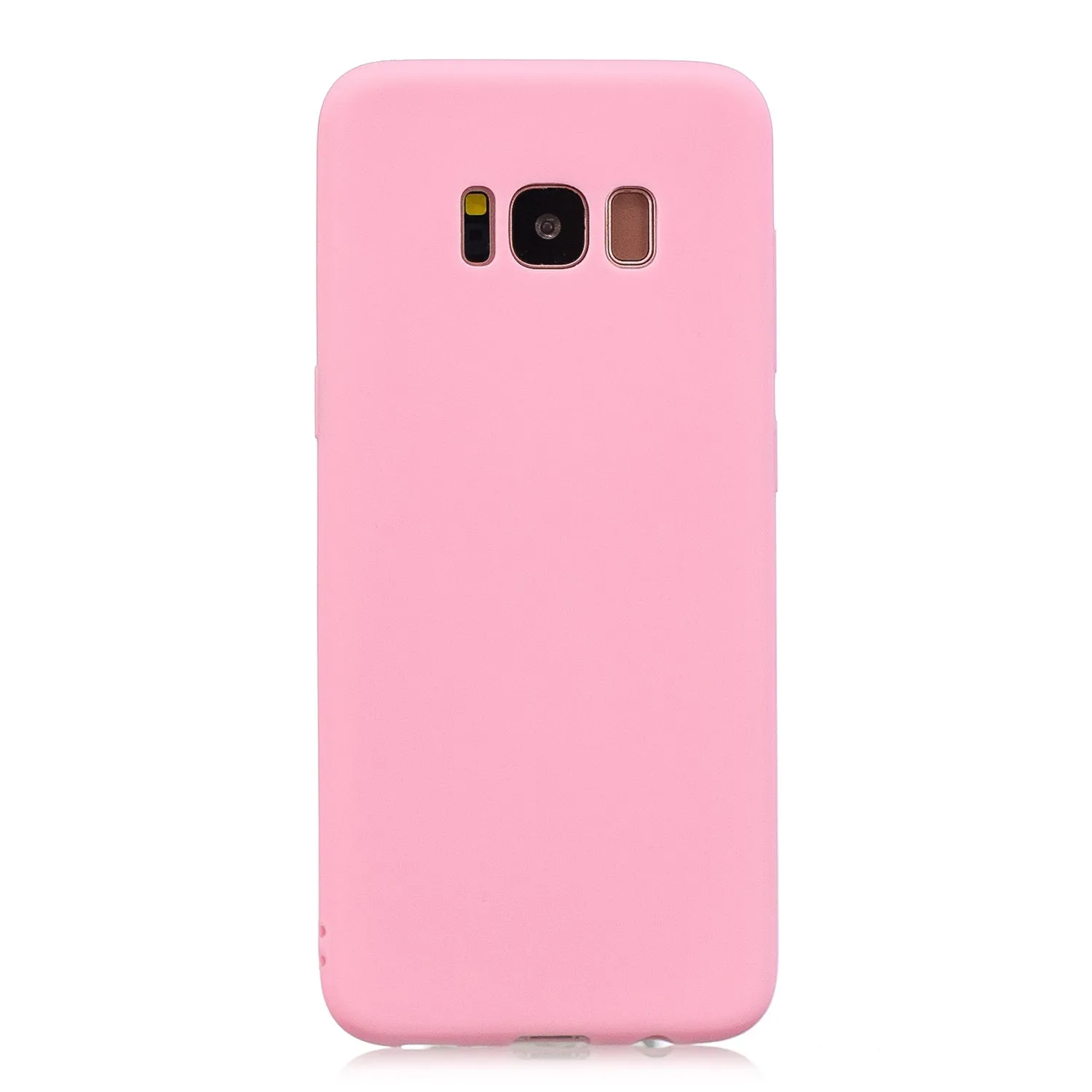 for Samsung S8 plus Lovely Candy Color Matte TPU Anti-scratch Non-slip Protective Cover Back Case dark pink
