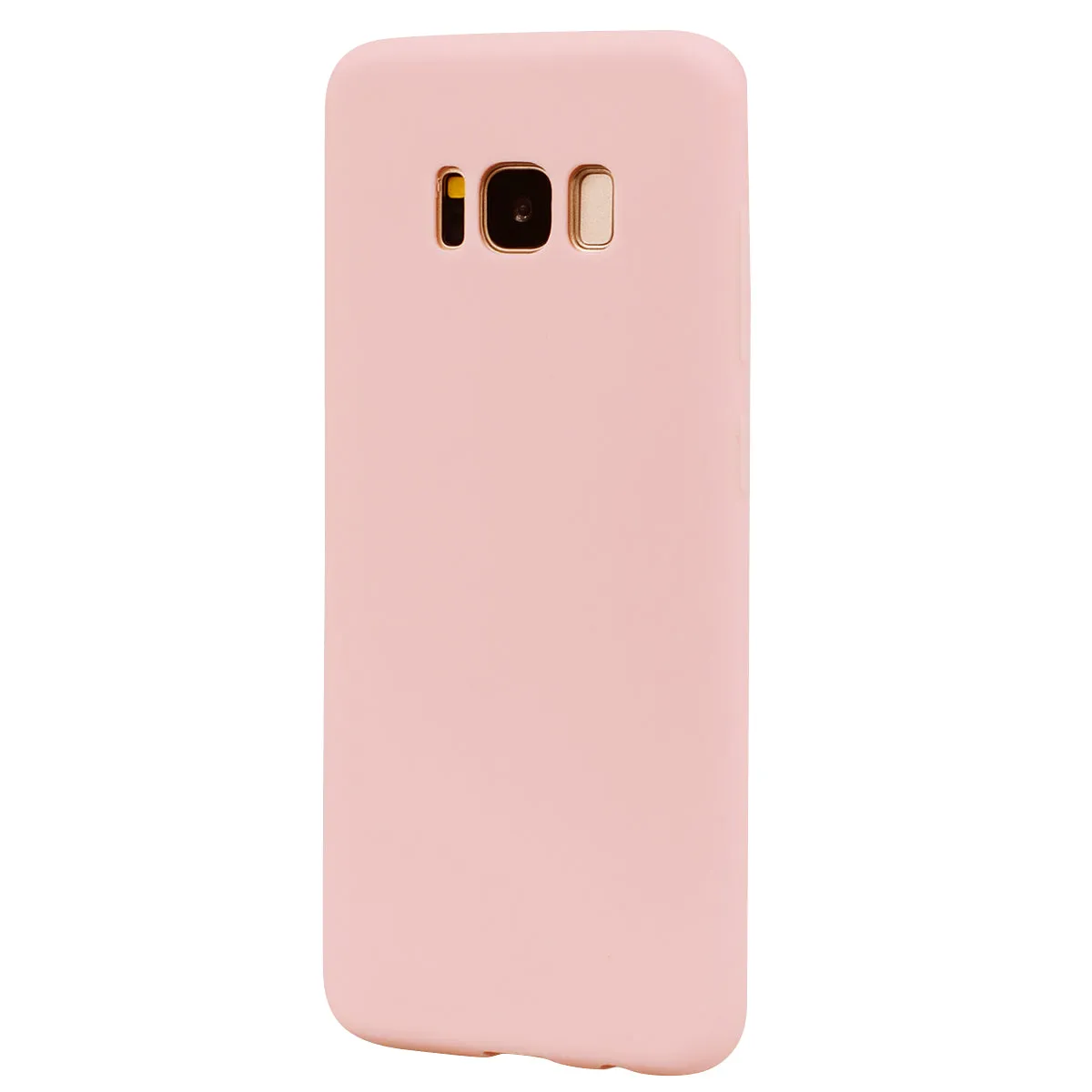 for Samsung S8 plus Lovely Candy Color Matte TPU Anti-scratch Non-slip Protective Cover Back Case Light pink