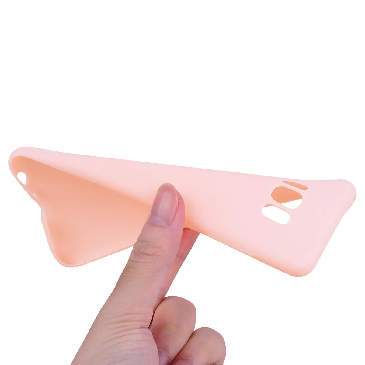 for Samsung S8 plus Lovely Candy Color Matte TPU Anti-scratch Non-slip Protective Cover Back Case Light pink
