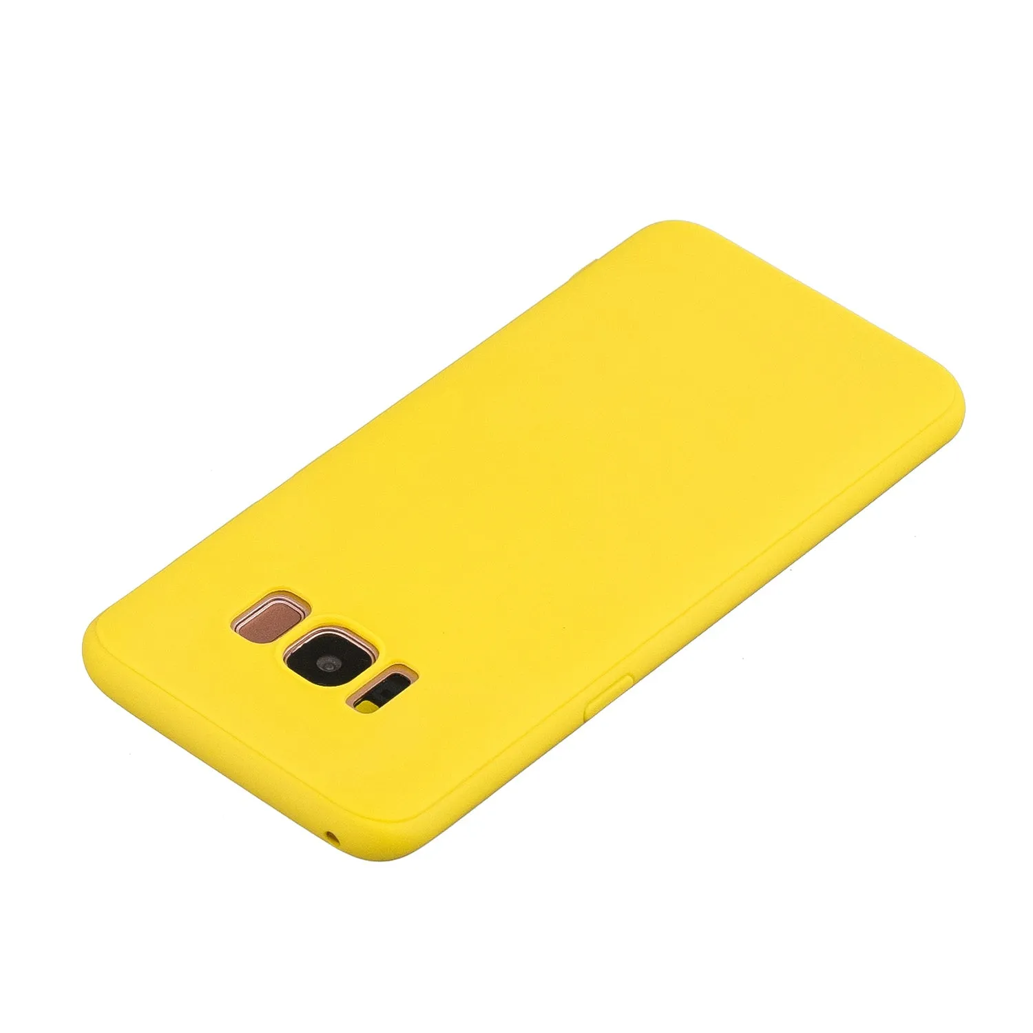 for Samsung S8 plus Lovely Candy Color Matte TPU Anti-scratch Non-slip Protective Cover Back Case yellow