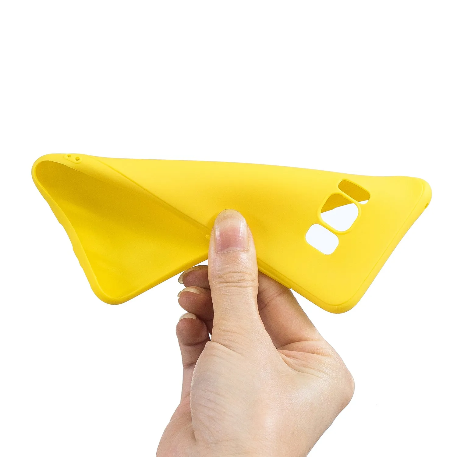 for Samsung S8 plus Lovely Candy Color Matte TPU Anti-scratch Non-slip Protective Cover Back Case yellow