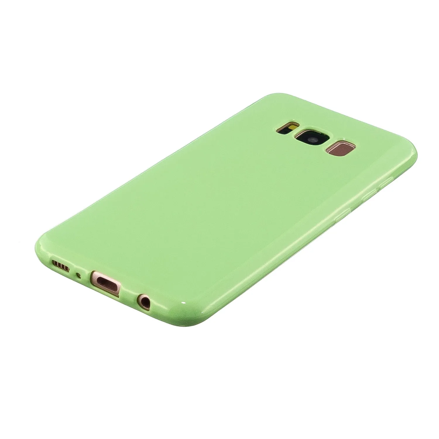 For Samsung S8/S8 Plus Smartphone Case Soft Hands Feel Precise Cutouts Anti-scrathc Mobile Phone TPU Shell Fluorescent green