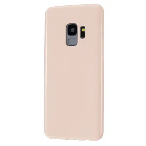 For Samsung S9/S9 Plus Mobile Phone Cover Classic Plain Design Classic Smartphone Case Soft TPU Phone Shell Sakura pink