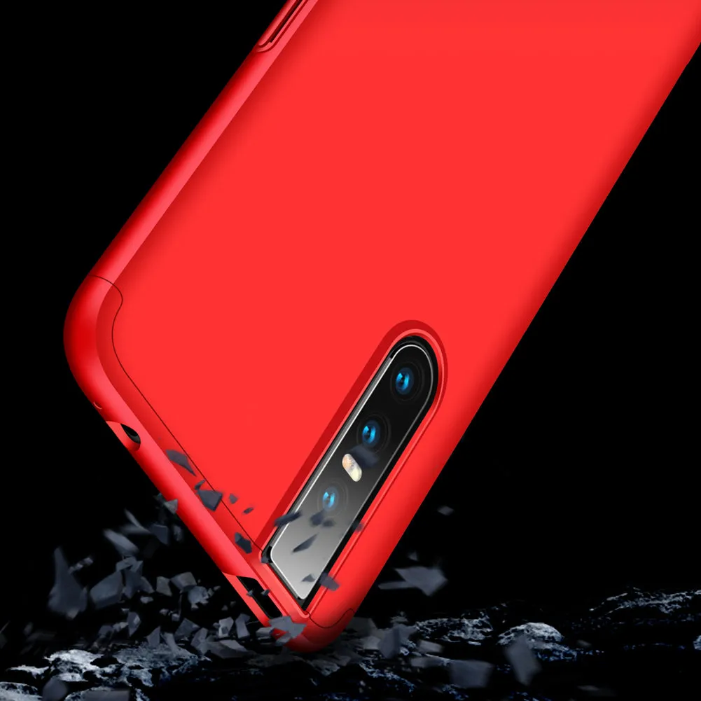 For VIVO V15pro Ultra Slim PC Back Cover Non-slip Shockproof 360 Degree Full Protective Case red