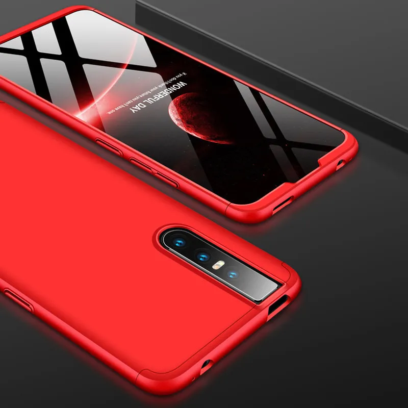 For VIVO V15pro Ultra Slim PC Back Cover Non-slip Shockproof 360 Degree Full Protective Case red