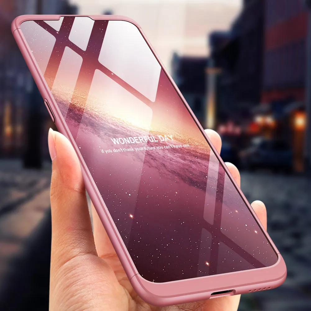 For VIVO V15pro Ultra Slim PC Back Cover Non-slip Shockproof 360 Degree Full Protective Case red