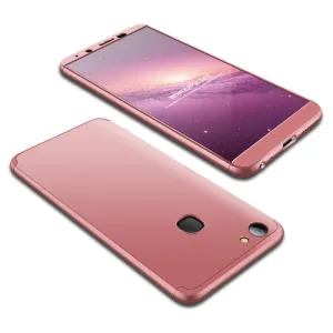 For VIVO V7 plus/Y75S/Y79 3 in 1 360 Degree Non-slip Shockproof Full Protective Case rose gold