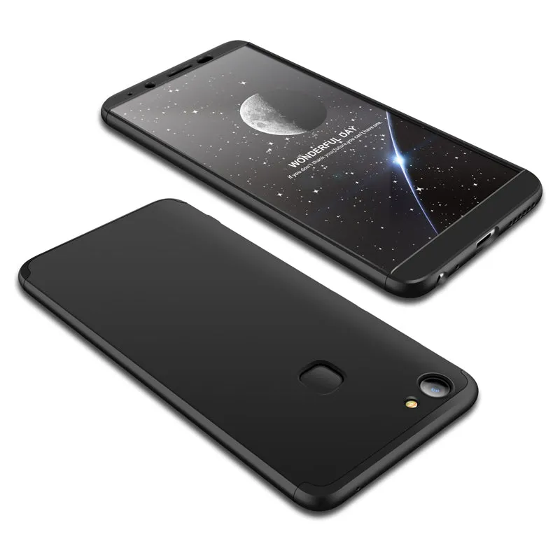 For VIVO V7 plus/Y75S/Y79 3 in 1 360 Degree Non-slip Shockproof Full Protective Case rose gold