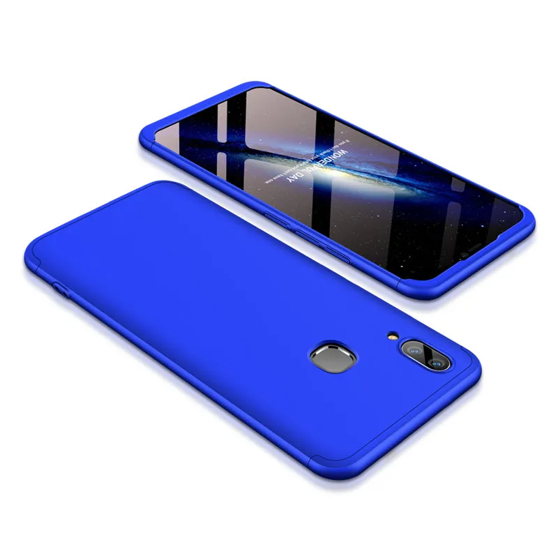 For VIVO V9/Y85/Z1 Slim 3 in 1 Hybrid Hard Case Full Body 360 Degree Protection Back Cover Gold
