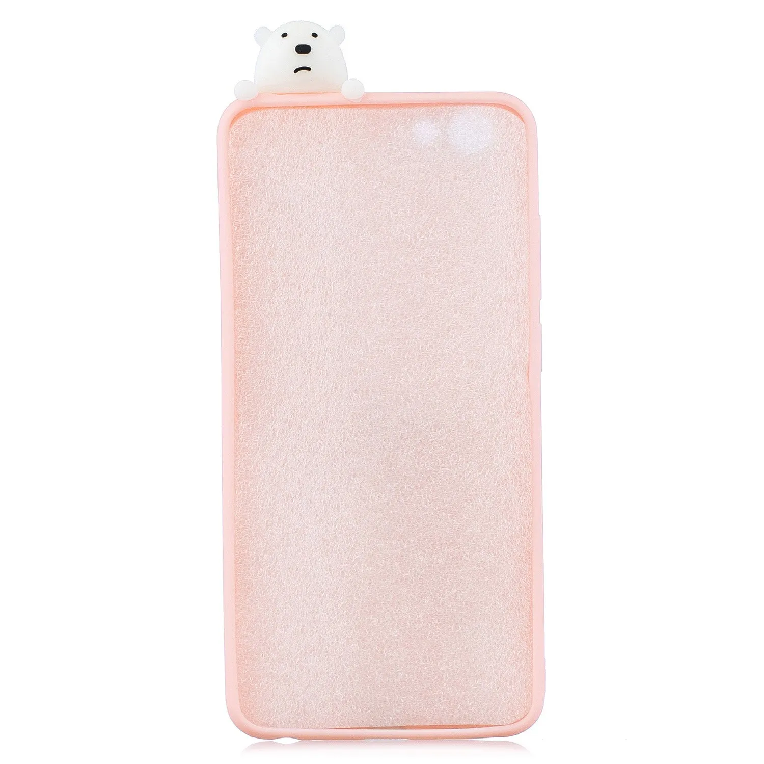 For VIVO Y71 3D Cute Coloured Painted Animal TPU Anti-scratch Non-slip Protective Cover Back Case Big white bear