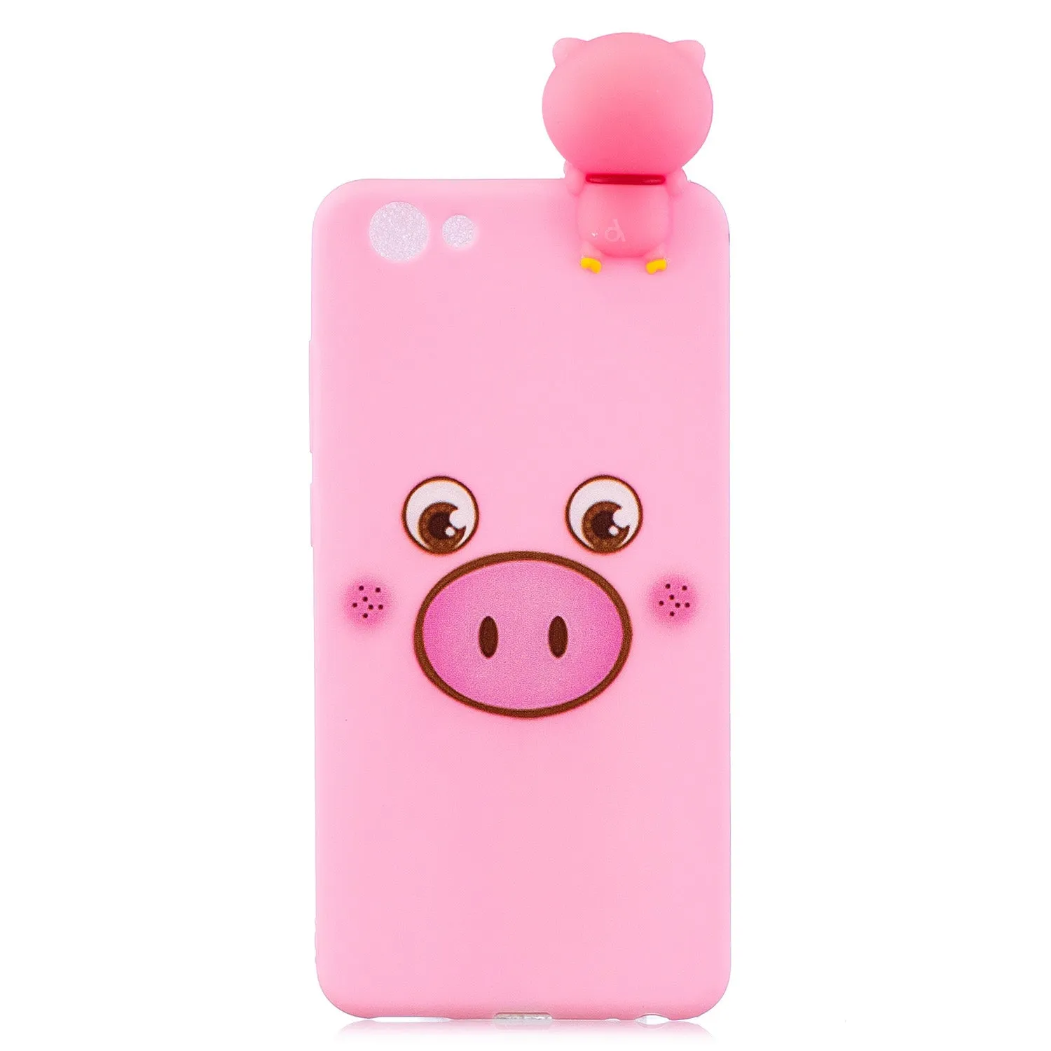 For VIVO Y71 3D Cute Coloured Painted Animal TPU Anti-scratch Non-slip Protective Cover Back Case Smiley panda