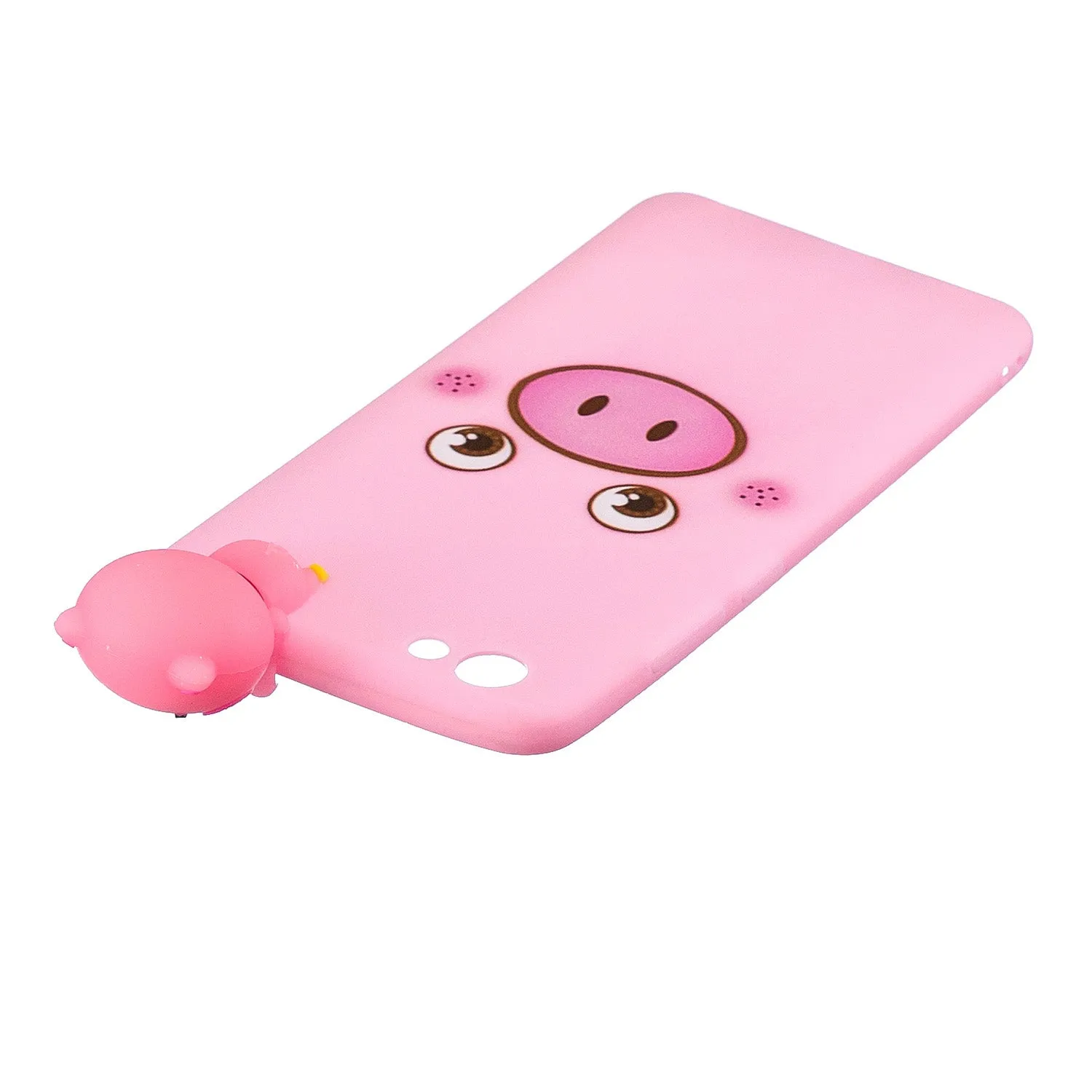 For VIVO Y71 3D Cute Coloured Painted Animal TPU Anti-scratch Non-slip Protective Cover Back Case Smiley panda