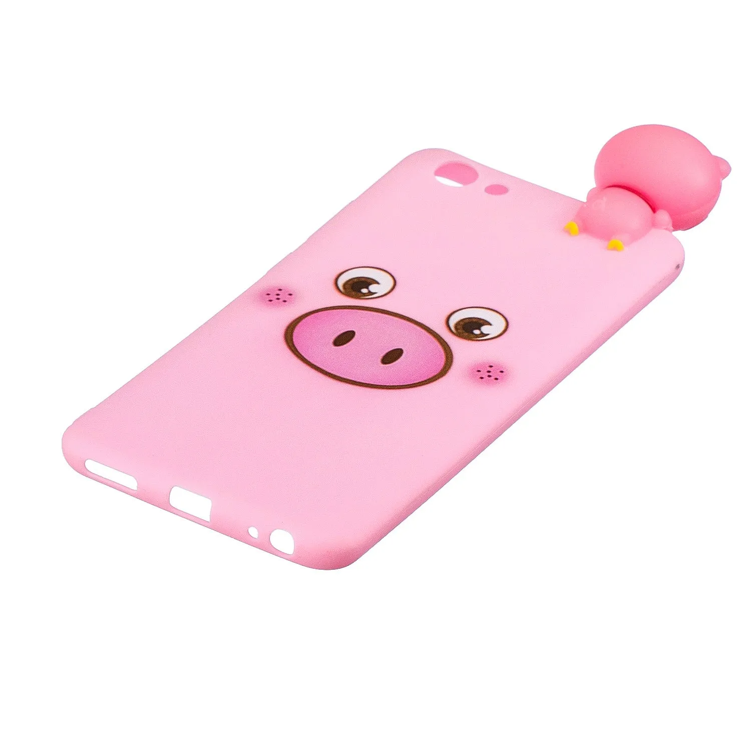 For VIVO Y71 3D Cute Coloured Painted Animal TPU Anti-scratch Non-slip Protective Cover Back Case Smiley panda