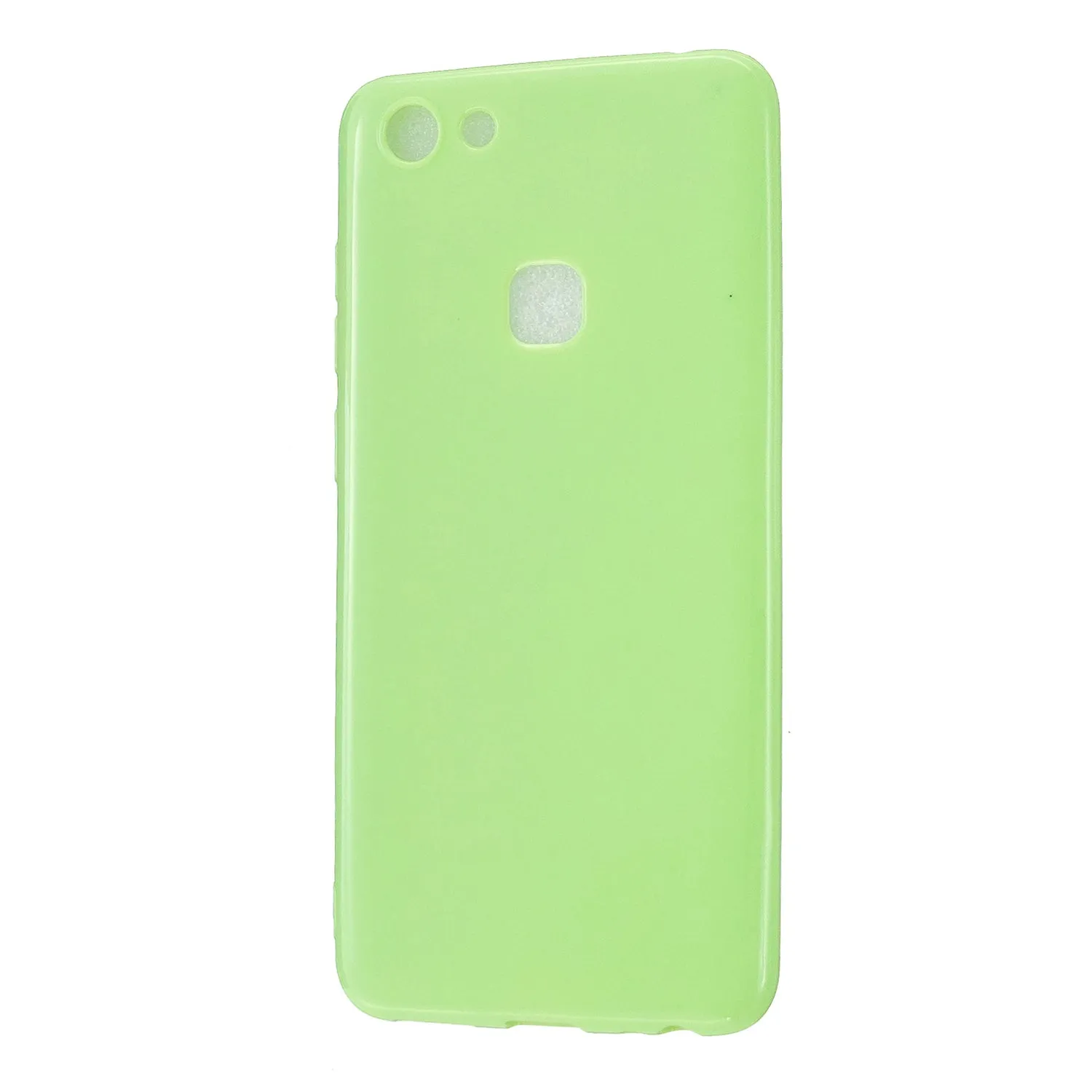 For VIVO Y75/Y79 Cellphone Case Glossy TPU Phone Shell Smartphone Soft Cover Heavy Duty Protection Fluorescent green
