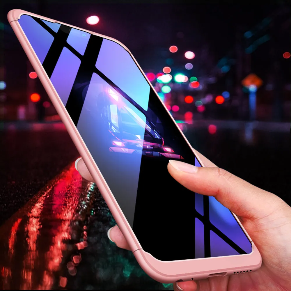 For VIVO Y83 Fingerprint Slim 3 in 1 Hybrid Hard Case Full Body 360 Degree Protection Back Cover Rose gold