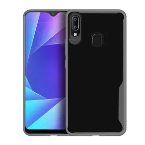 For VIVO Y95 /Y91 with fingerprint hole Ultra Slim Translucent Non-slip Shockproof TPU Back Cover  Transparent gray