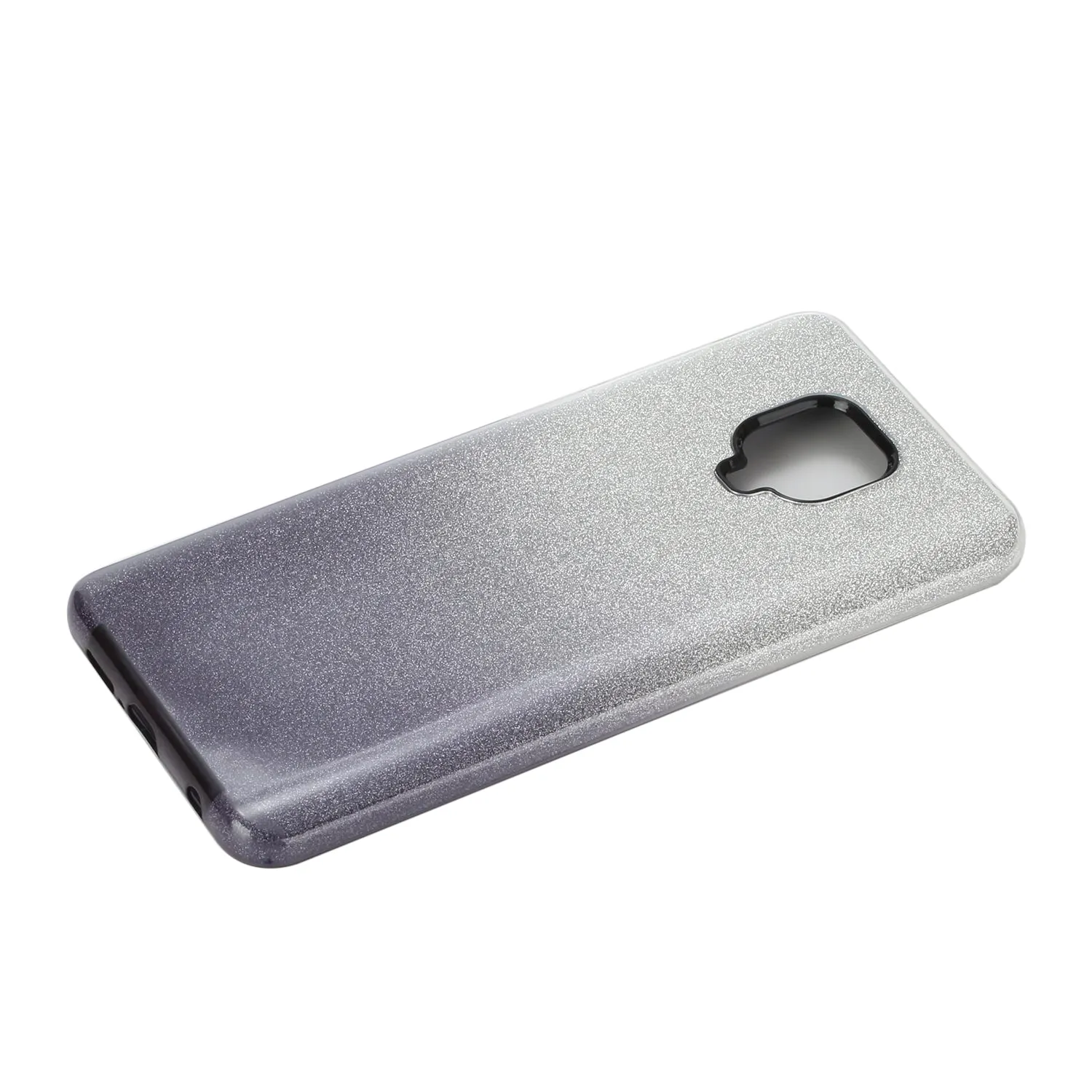 For XIAOMI CC9E/A3/10/10 PRO/K20/K20 pro Phone Case Gradient Color Glitter Powder Phone Cover with Airbag Bracket black