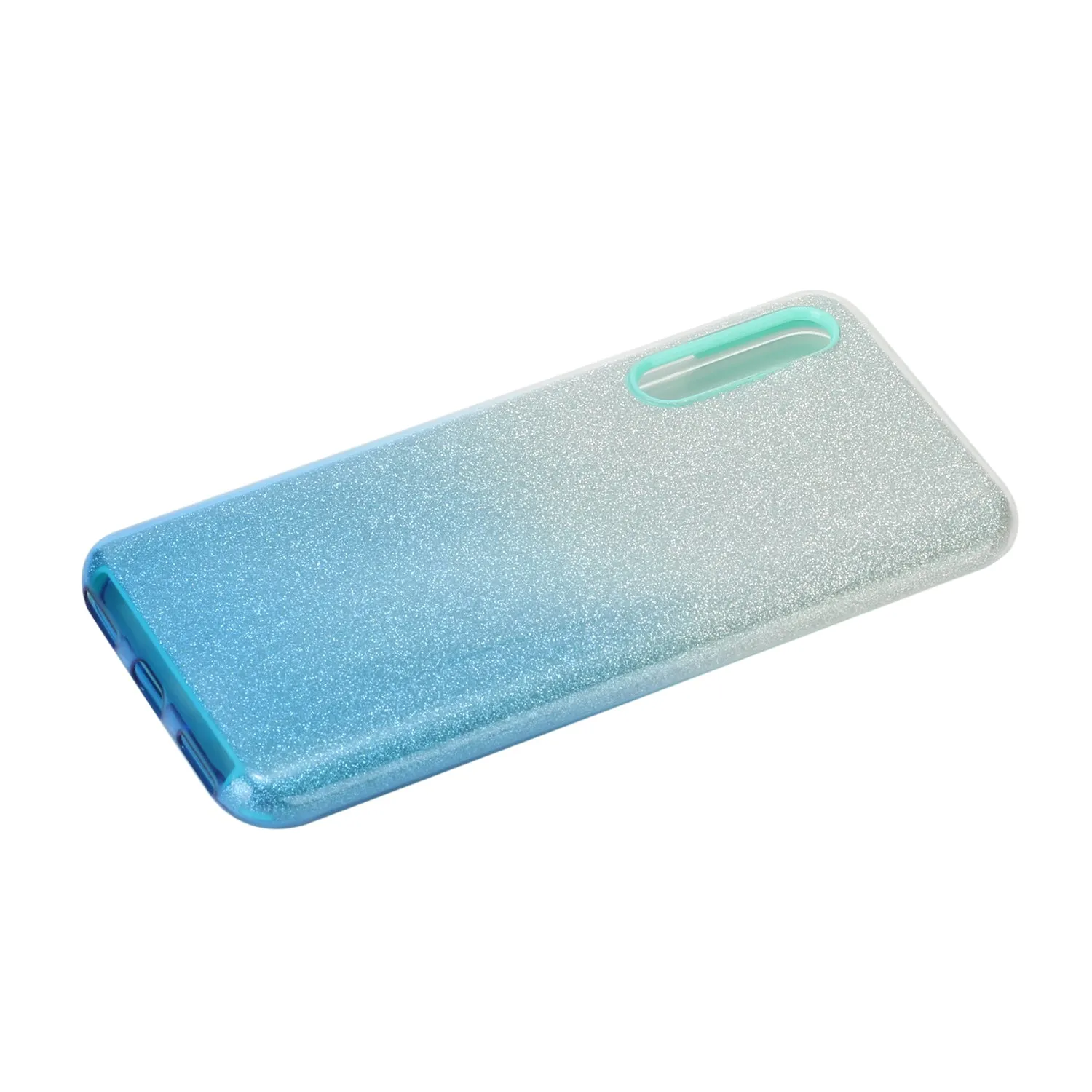 For XIAOMI CC9E/A3/10/10 PRO/K20/K20 pro Phone Case Gradient Color Glitter Powder Phone Cover with Airbag Bracket blue