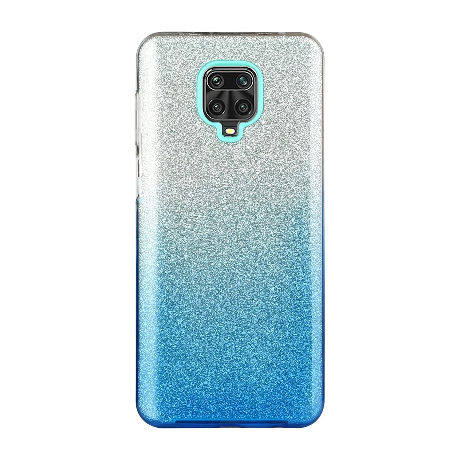 For XIAOMI CC9E/A3/10/10 PRO/K20/K20 pro Phone Case Gradient Color Glitter Powder Phone Cover with Airbag Bracket blue