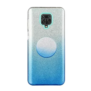 For XIAOMI CC9E/A3/10/10 PRO/K20/K20 pro Phone Case Gradient Color Glitter Powder Phone Cover with Airbag Bracket blue