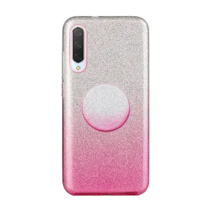 For XIAOMI CC9E/A3/10/10 PRO/K20/K20 pro Phone Case Gradient Color Glitter Powder Phone Cover with Airbag Bracket Pink