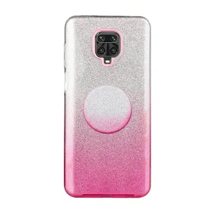 For XIAOMI CC9E/A3/10/10 PRO/K20/K20 pro Phone Case Gradient Color Glitter Powder Phone Cover with Airbag Bracket Pink