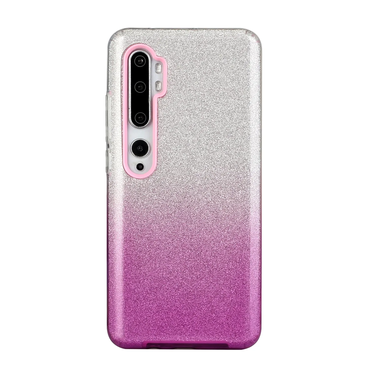 For XIAOMI CC9E/A3/10/10 PRO/K20/K20 pro Phone Case Gradient Color Glitter Powder Phone Cover with Airbag Bracket purple