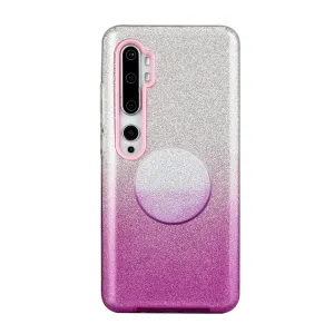 For XIAOMI CC9E/A3/10/10 PRO/K20/K20 pro Phone Case Gradient Color Glitter Powder Phone Cover with Airbag Bracket purple