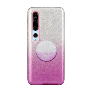For XIAOMI CC9E/A3/10/10 PRO/K20/K20 pro Phone Case Gradient Color Glitter Powder Phone Cover with Airbag Bracket purple